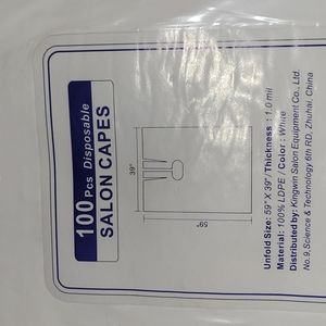 100 pcs Disposable Unisex Salon/ Barber Shop Capes